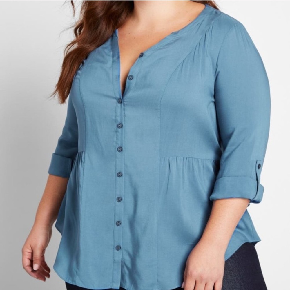 ‼️CLEARANCE 2 for $10‼️ Modcloth trusty travel woven blouse